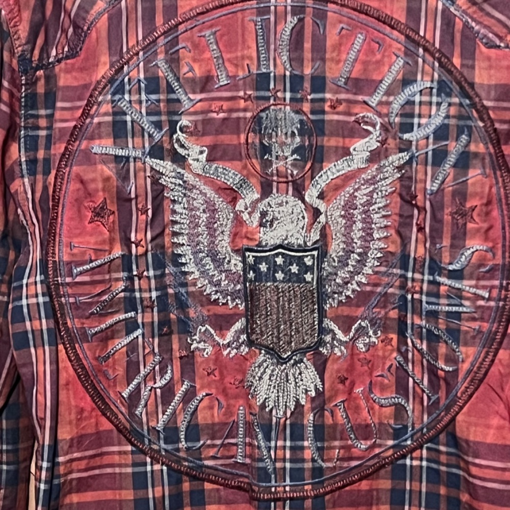 Rare Authentic Premium Affliction Button Down Emb… - image 7